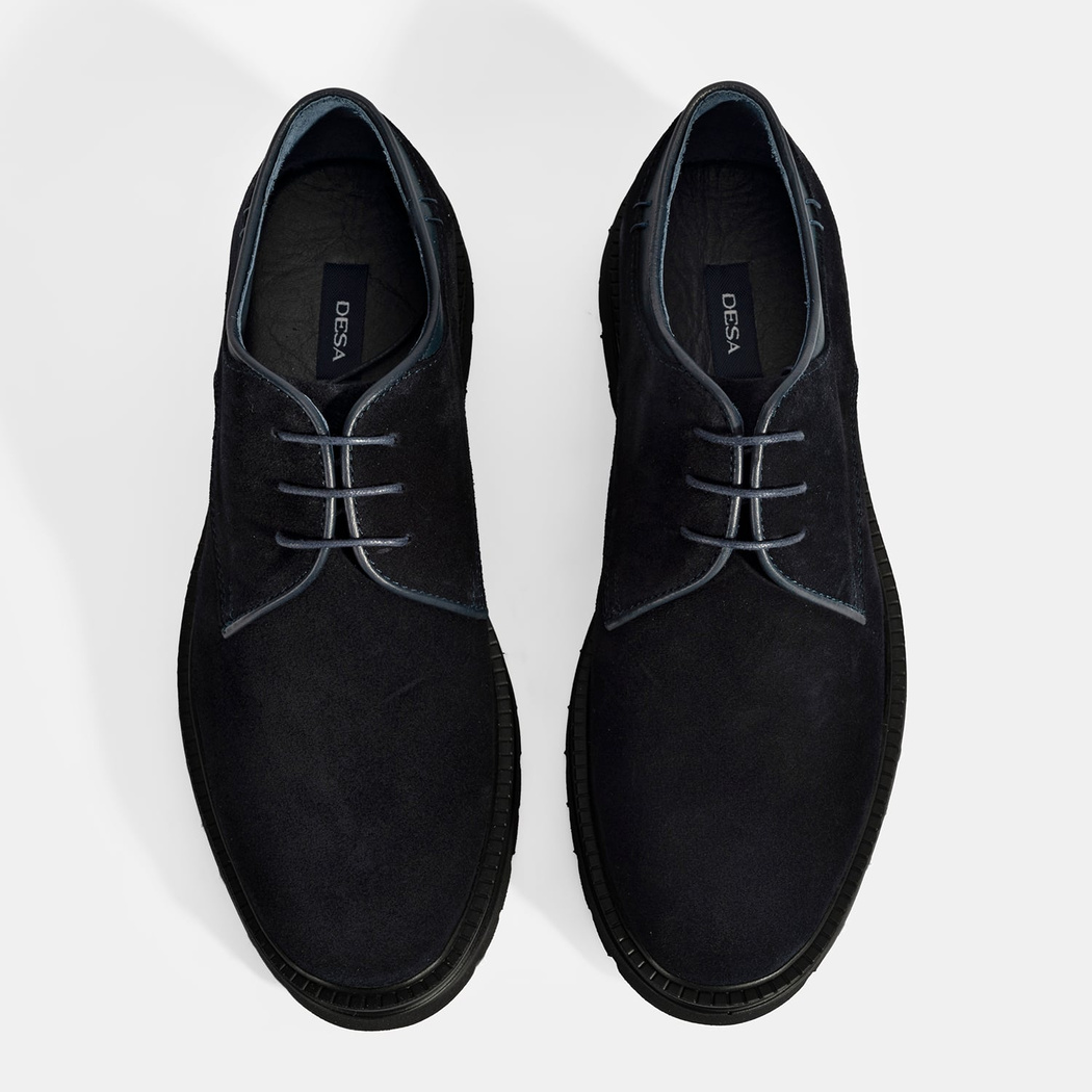 Erkek Lacivert Bağcıklı Süet Günlük Ayakkabı