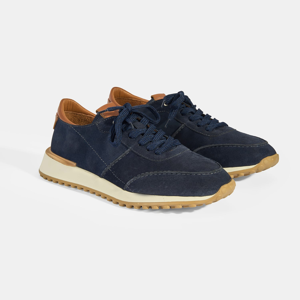 Erkek Lacivert Süet Bağcıklı Günlük Ayakkabı