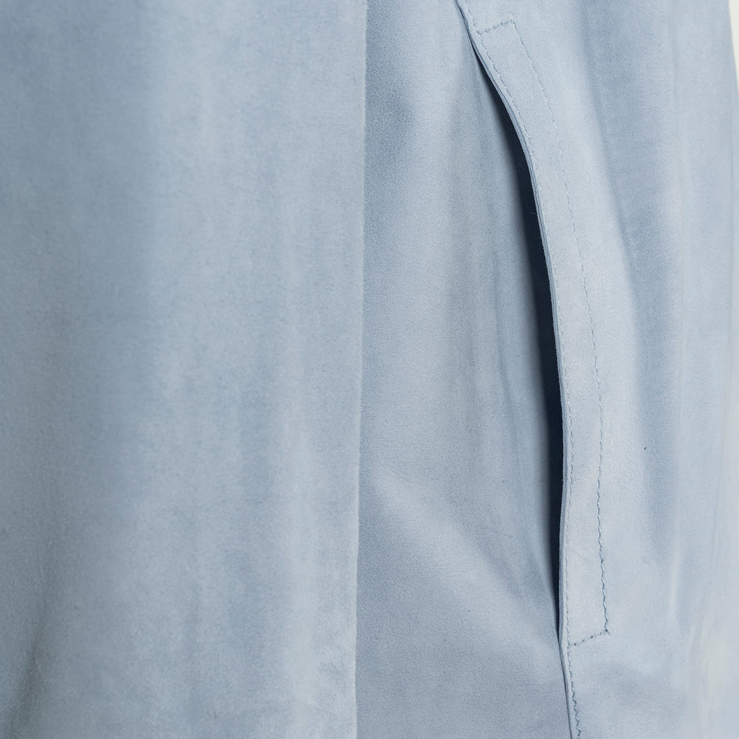 Erkek Mavi Süet Gömlek