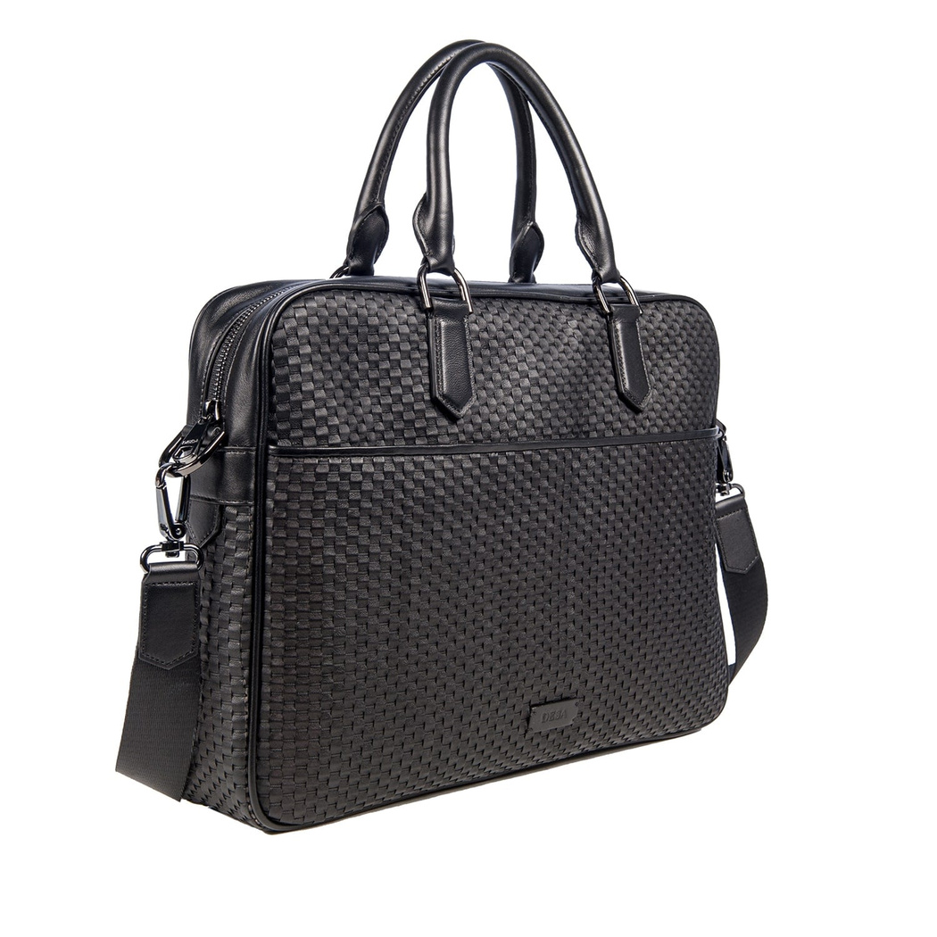 Erkek Örgü Deri Evrak Çantası