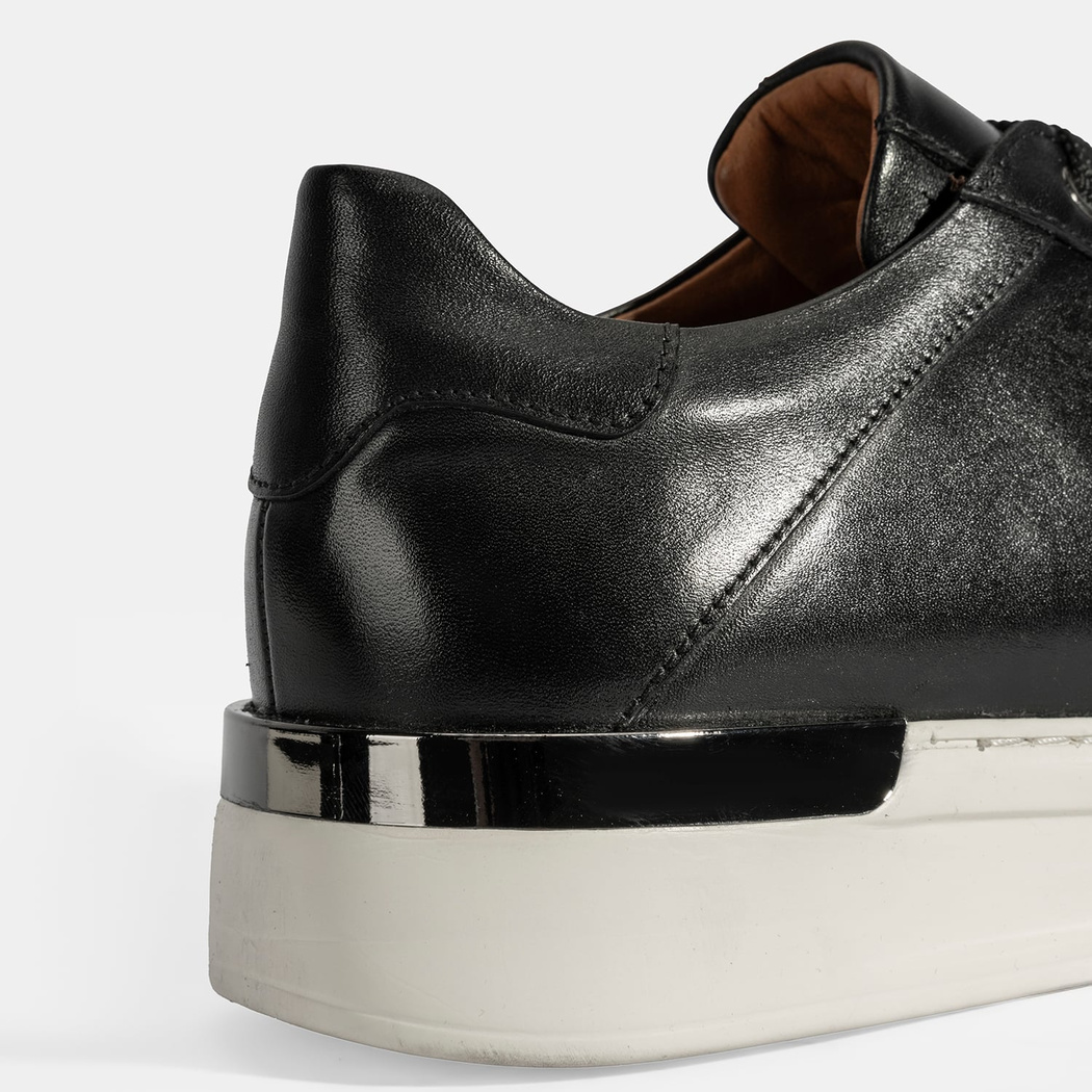 Erkek Siyah Bağcıklı Deri Günlük Ayakkabı