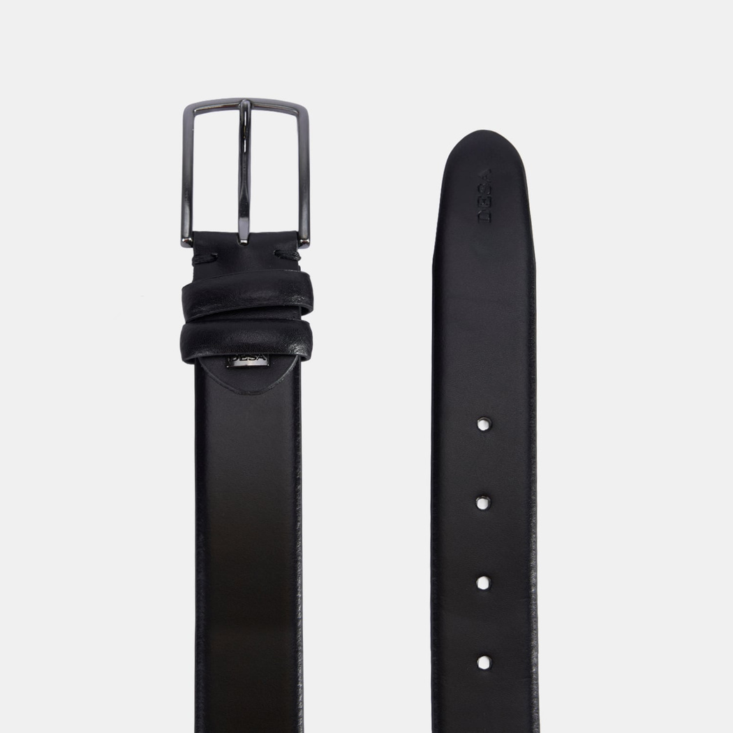 Erkek Siyah Deri Klasik Kemer