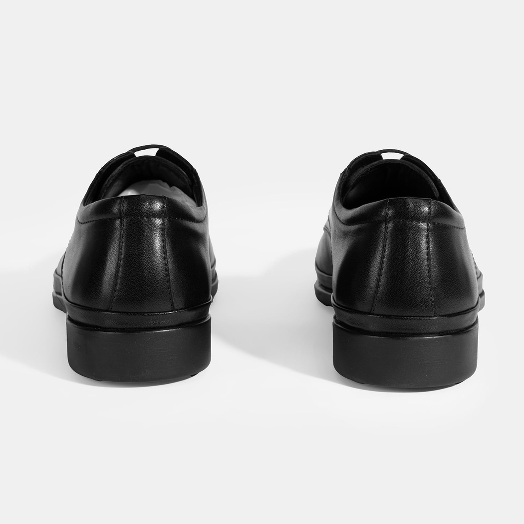 Erkek Siyah DesaComfort Deri Bağcıklı Günlük Ayakkabı