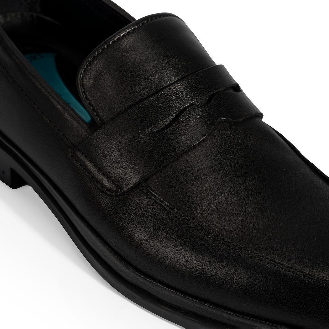 Erkek Siyah DesaComfort Deri Loafer