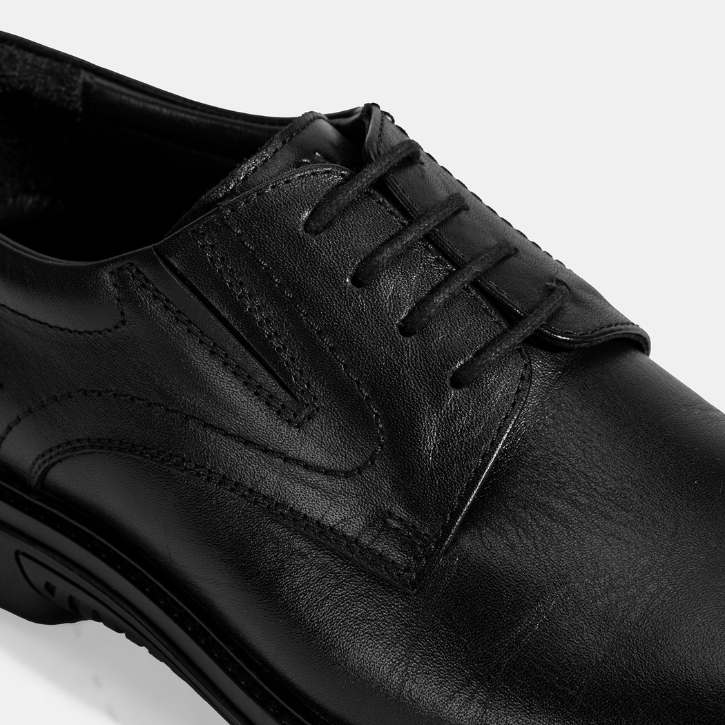 Erkek Siyah DesaComfort Klasik Deri Ayakkabı