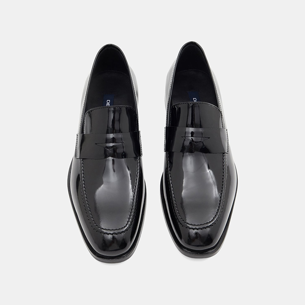 Erkek Siyah Klasik Rugan Deri Loafer