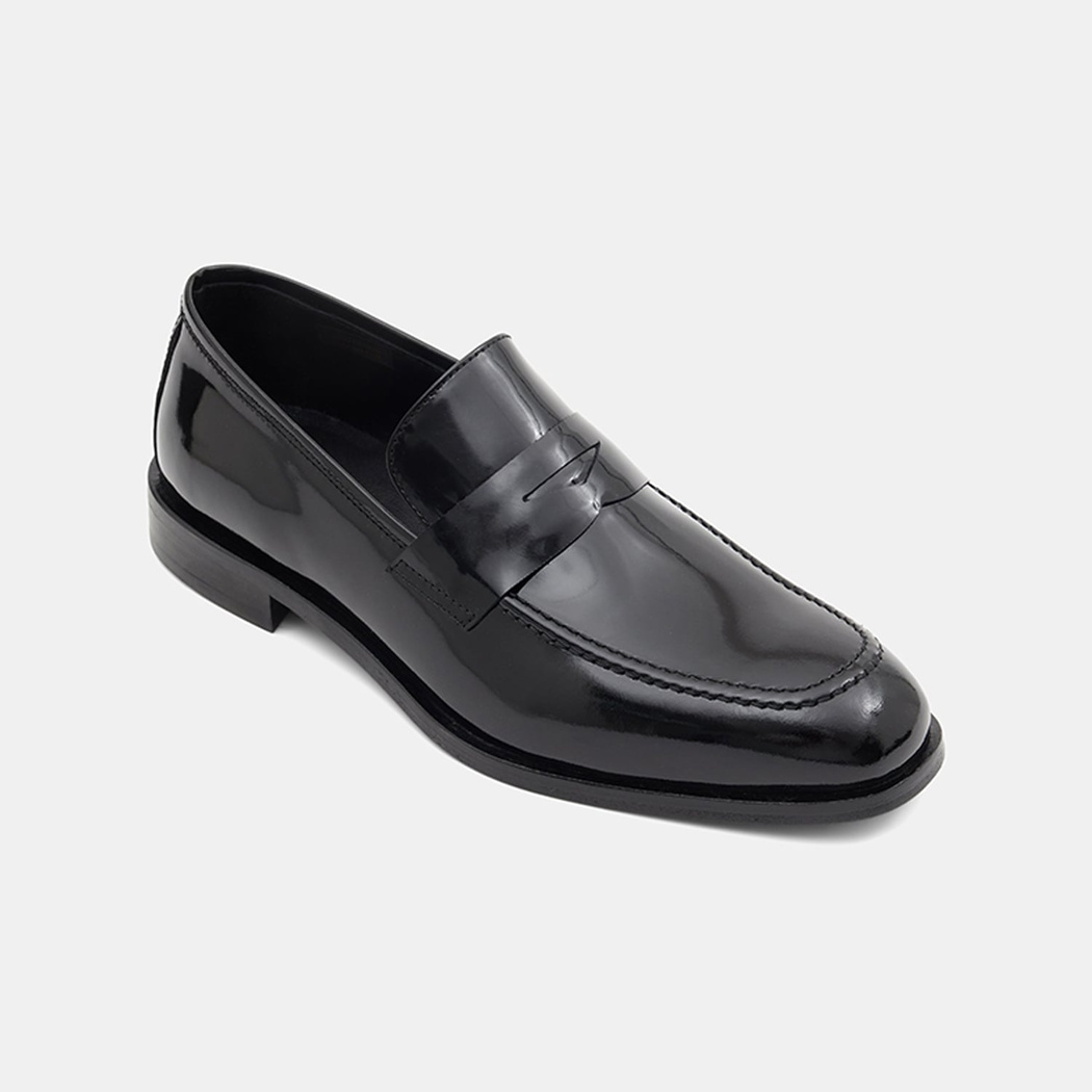 Erkek Siyah Klasik Rugan Deri Loafer