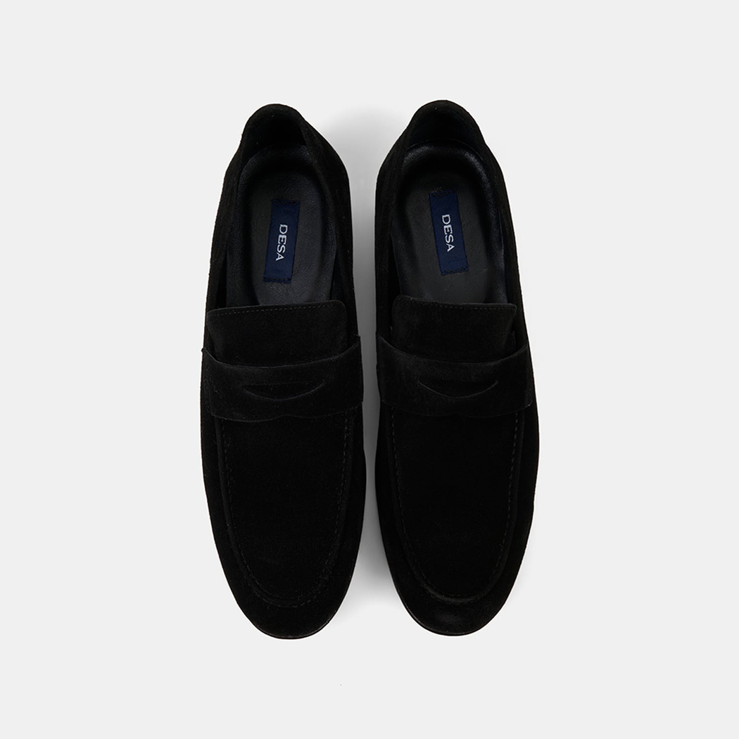 Erkek Siyah Klasik Süet Loafer