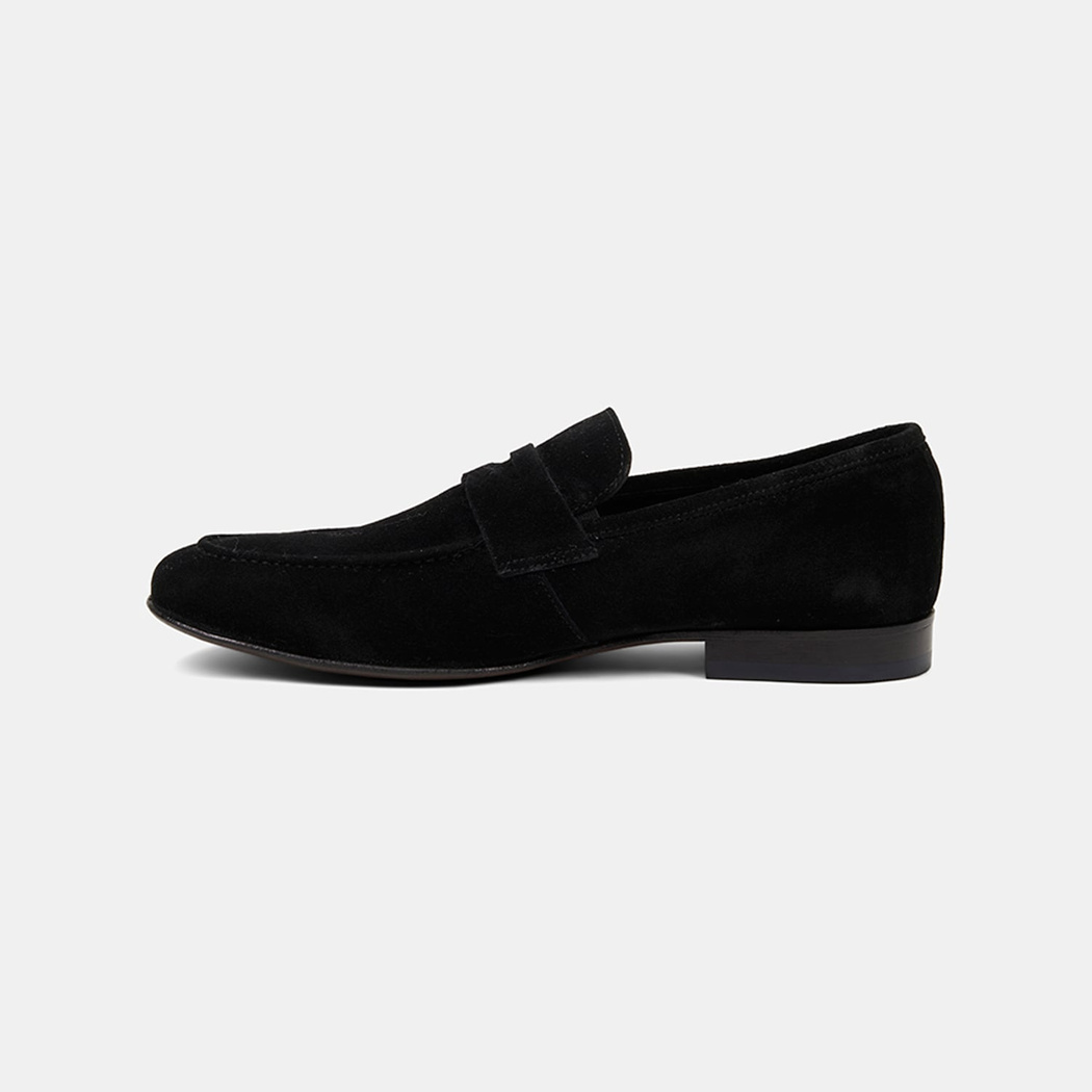 Erkek Siyah Klasik Süet Loafer