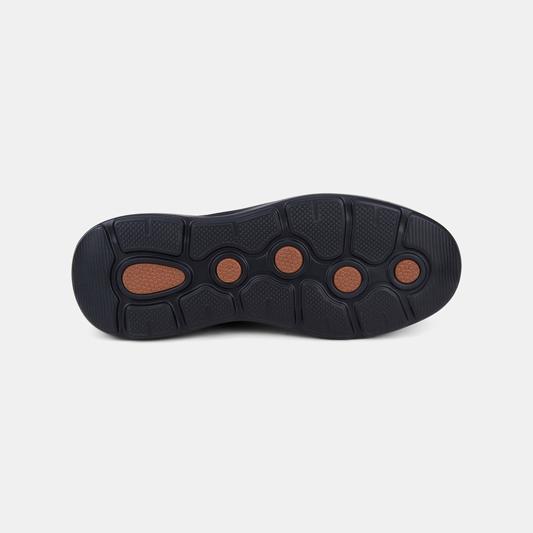 Erkek Siyah Lastik Bağcıklı Nubuk Sneaker
