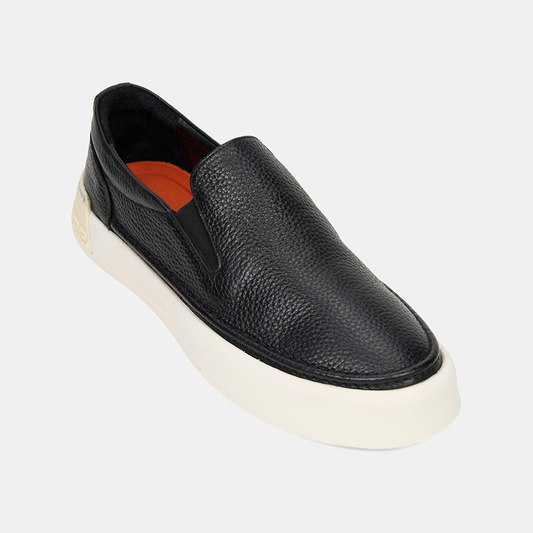 Erkek Siyah Slip-On Deri Loafer