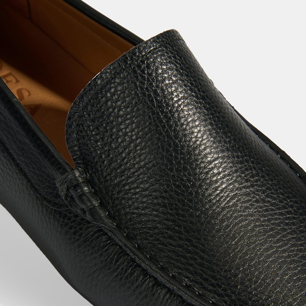 Erkek Siyah Slip-On Deri Loafer