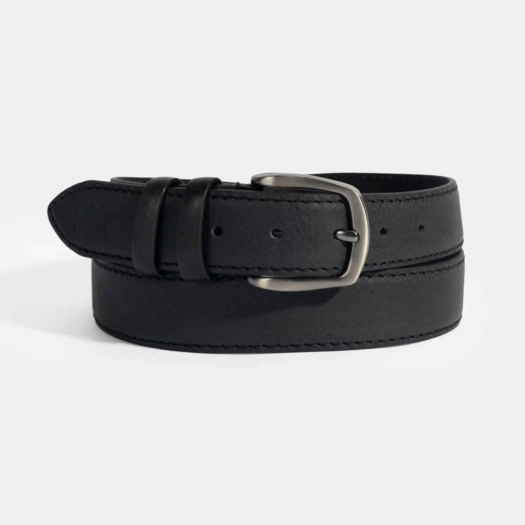 Erkek Siyah Spor Deri Kemer