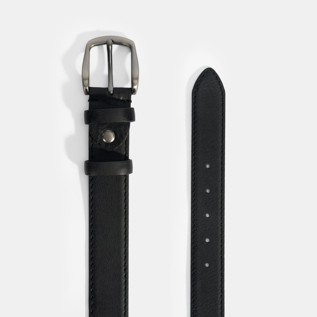 Erkek Siyah Spor Deri Kemer