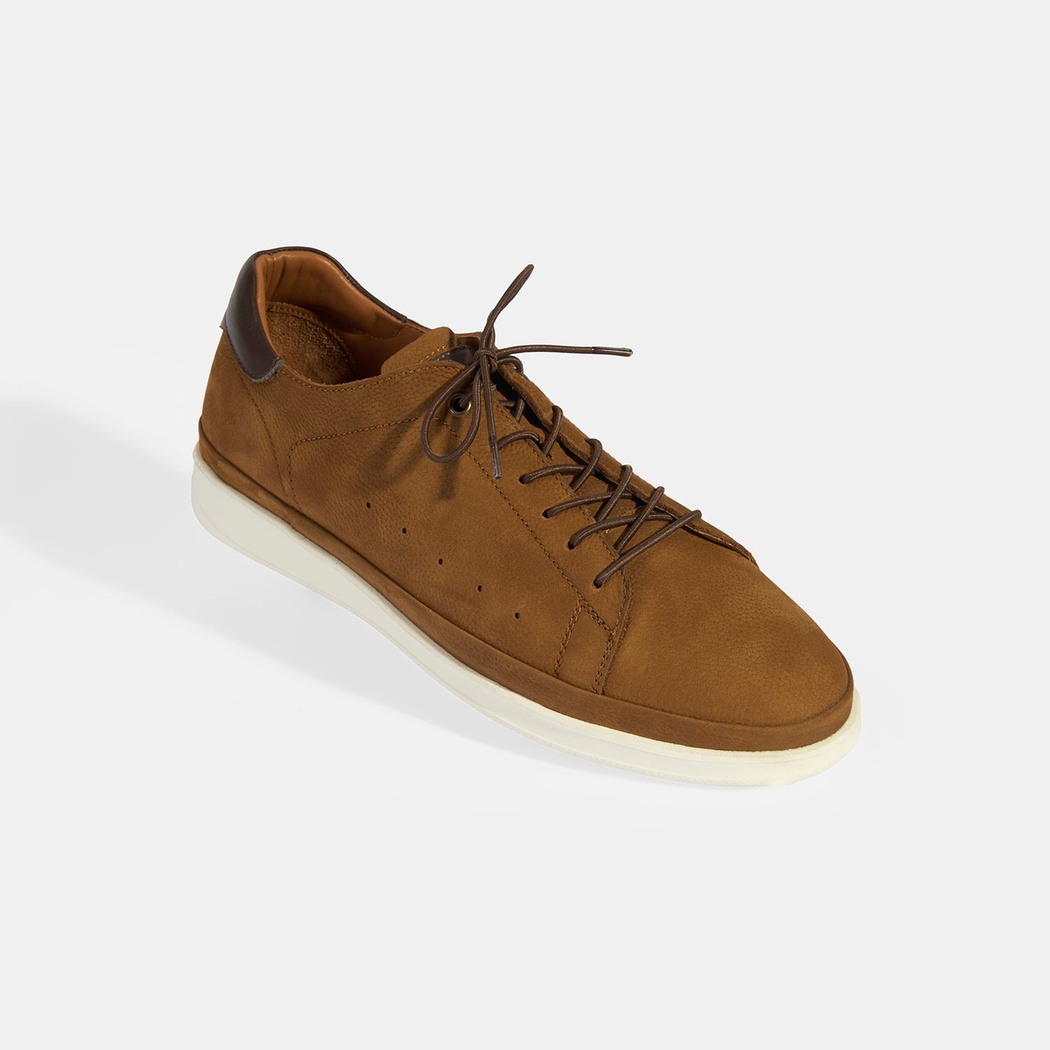 Erkek Taba Deri Bağcıklı Günlük Ayakkabı