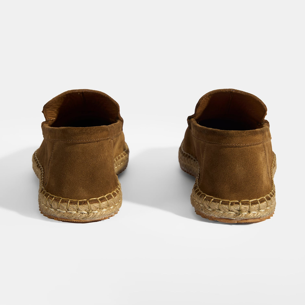 Erkek Taba Slip-On Süet Espadril 