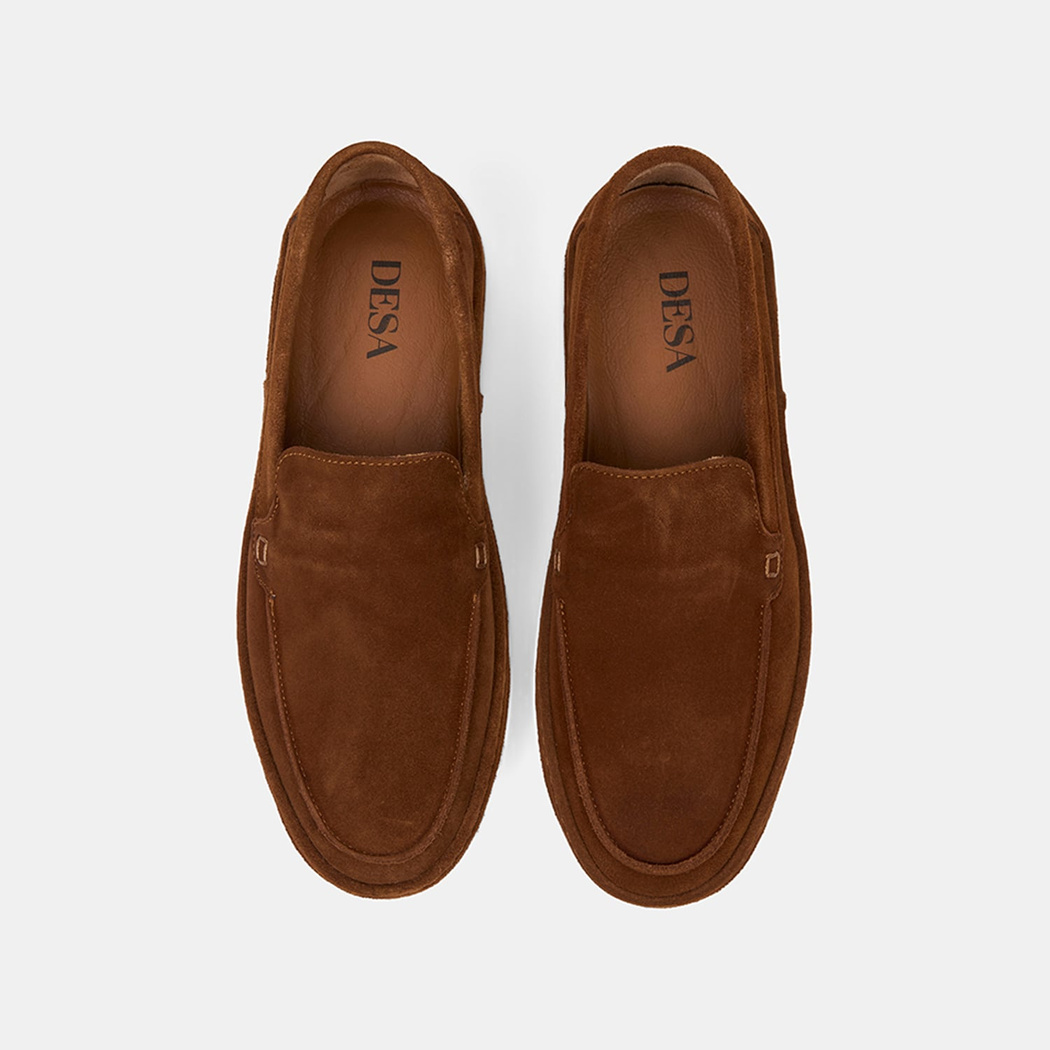 Erkek Taba Süet Deri Loafer