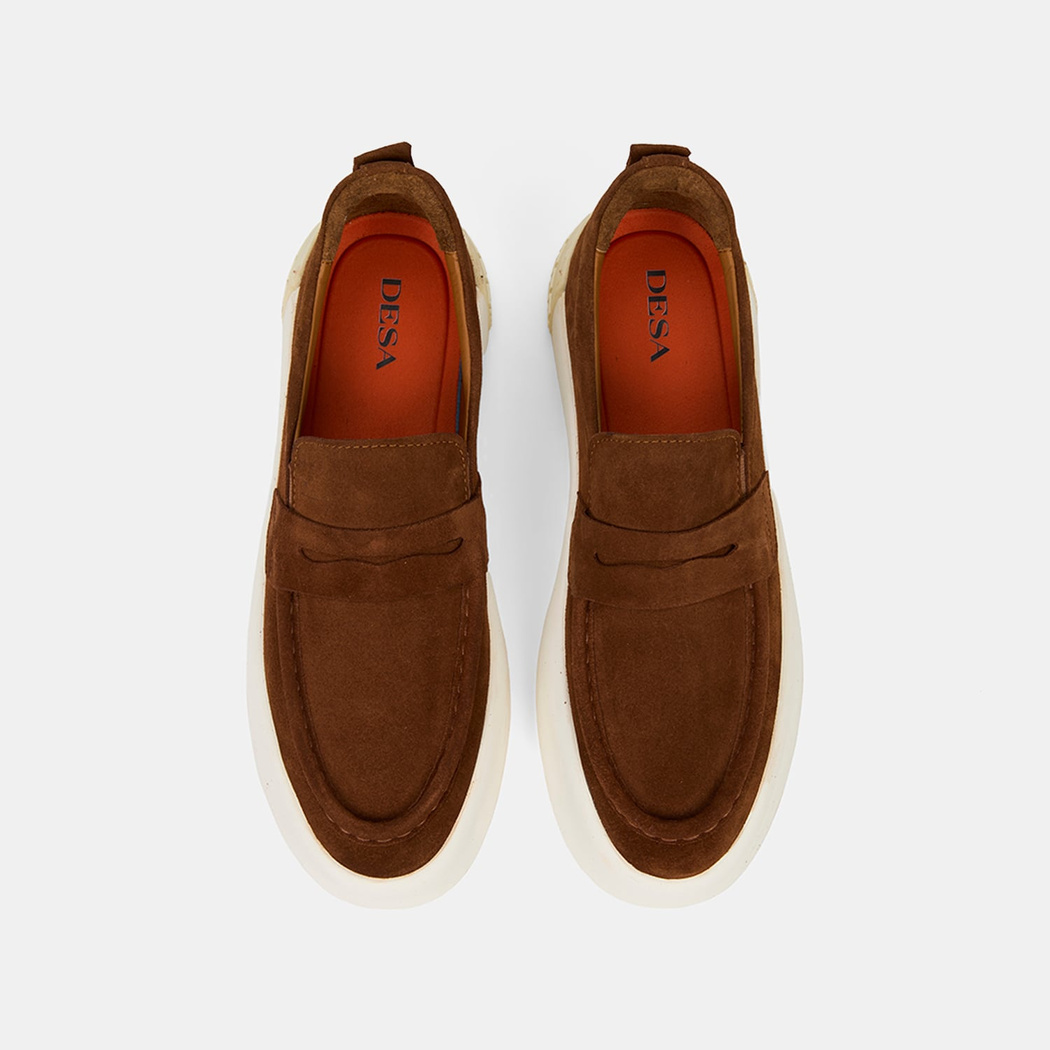 Erkek Taba Süet Deri Loafer