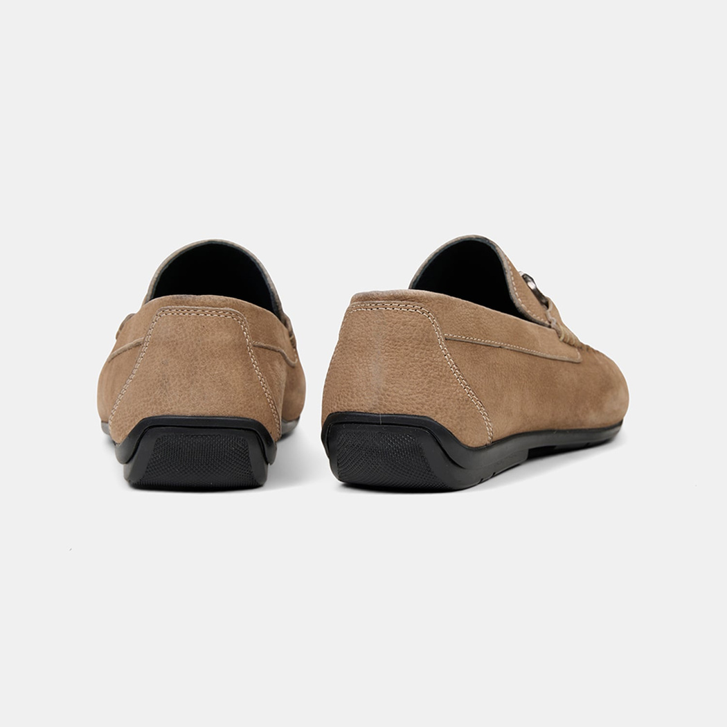 Erkek Vizon Metal Toka Detaylı Süet Loafer