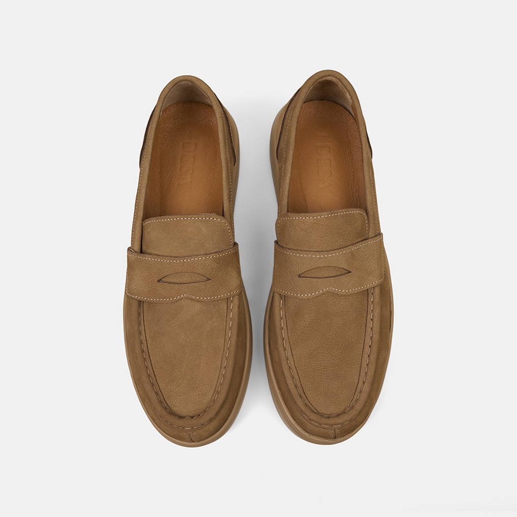 Erkek Vizon Nubuk Deri Loafer