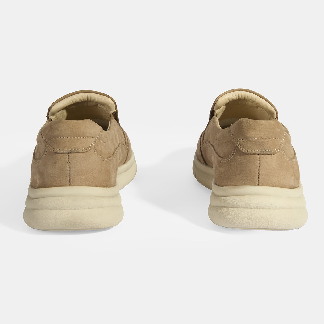 Erkek Vizon Slip-On Nubuk Deri DesaComfort Günlük Ayakkabı