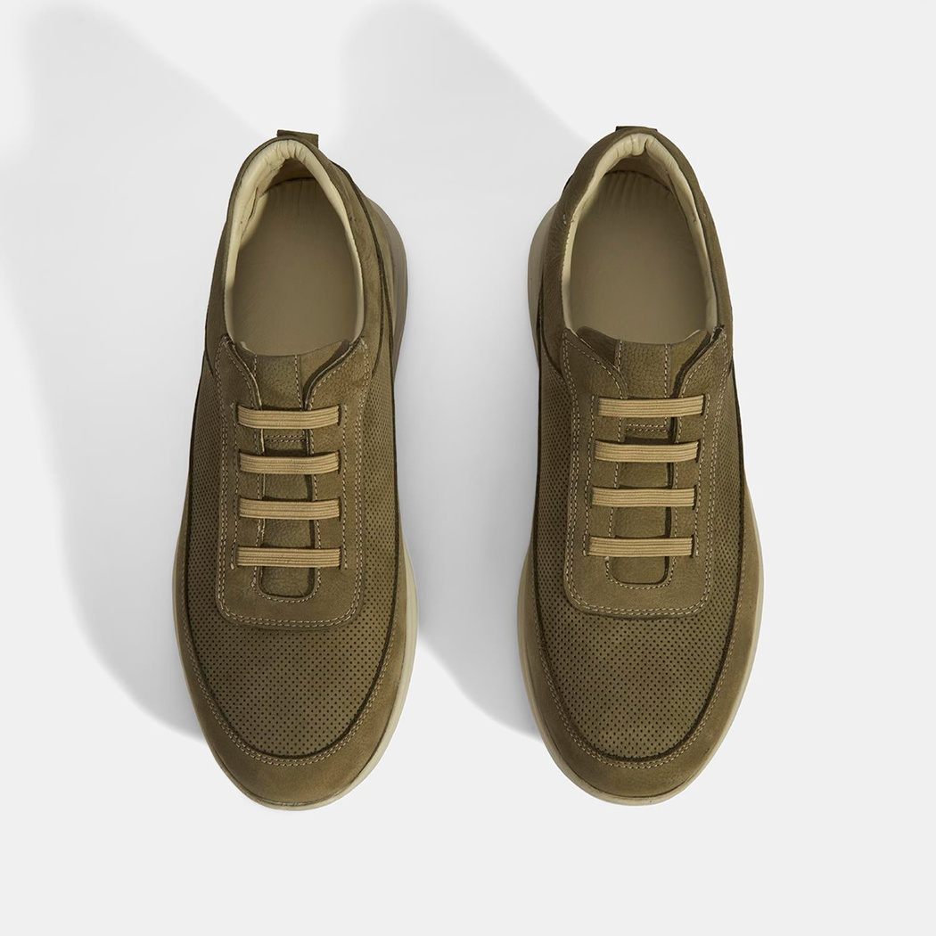 Erkek Yeşil DesaComfort Nubuk Deri Günlük Ayakkabı