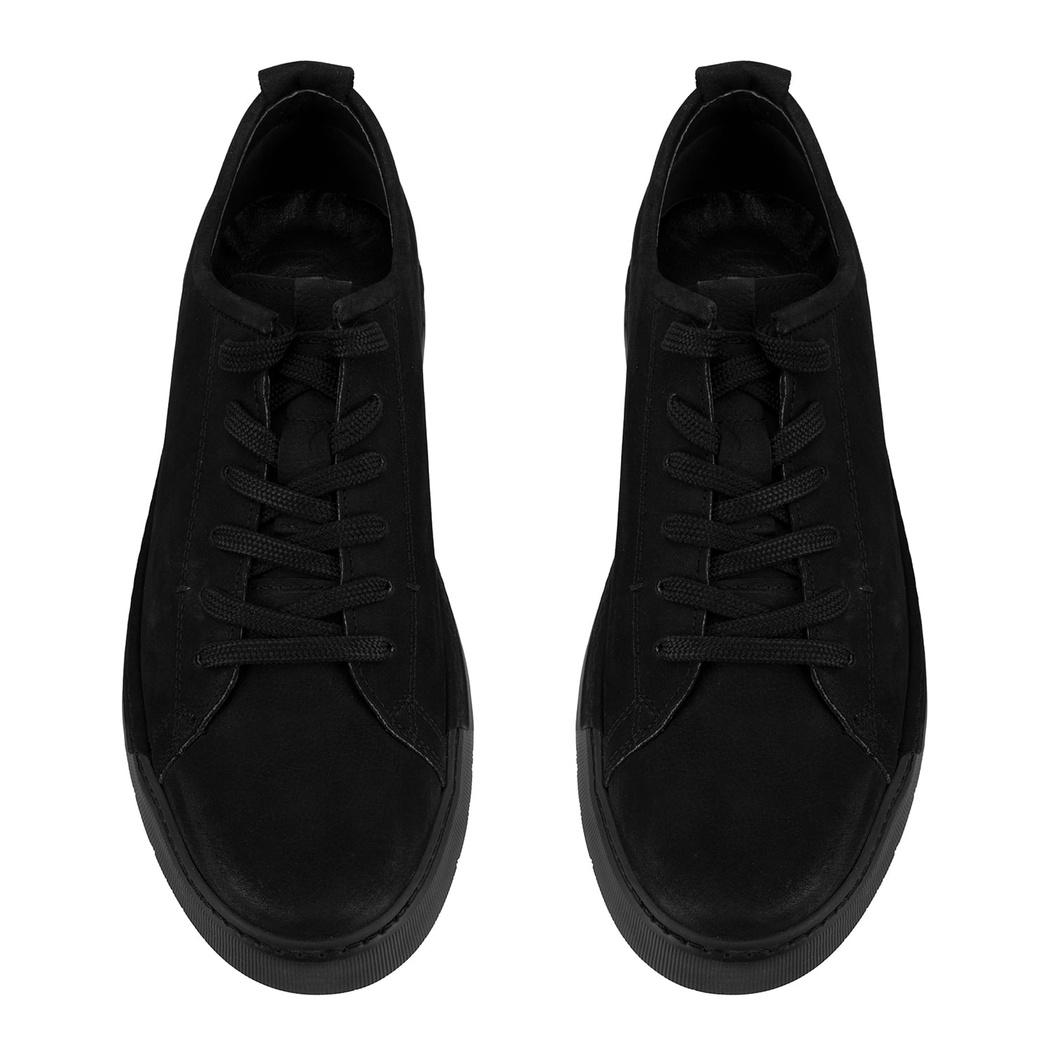 Estevan Siyah Erkek Nubuk Deri Günlük Ayakkabı