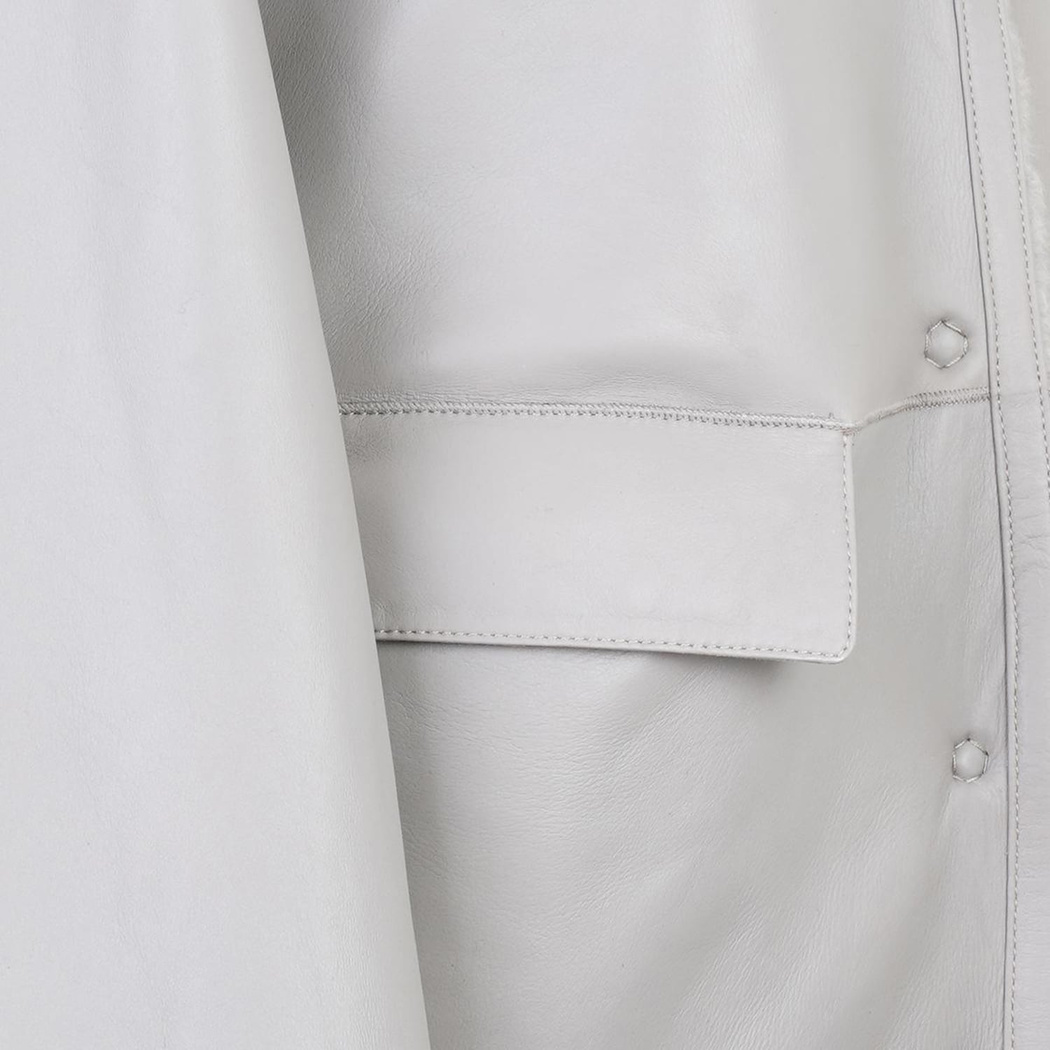 Eternity Gri Kadın Kısa Çift Taraflı Kürk Ceket