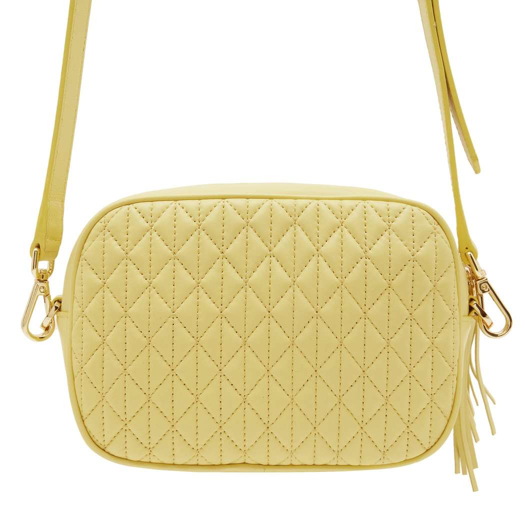 Ethan Sarı Kadın Deri Omuz Çantası