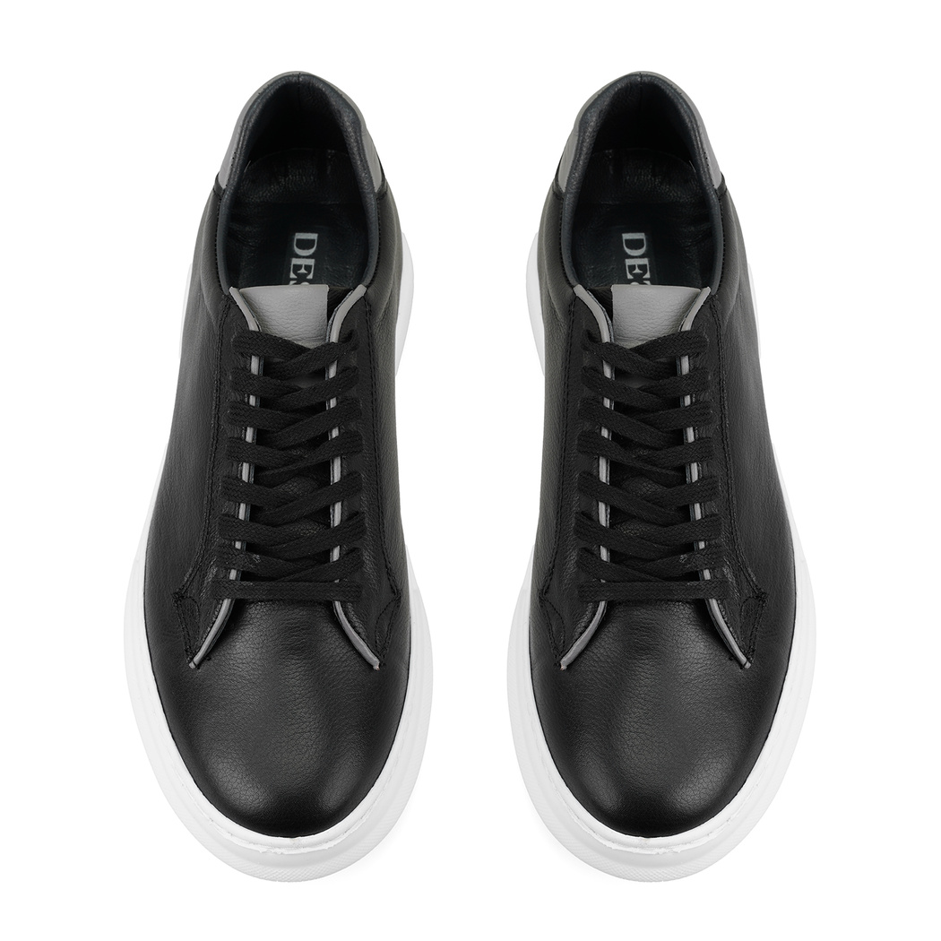 Ethan Siyah Erkek Deri Spor Ayakkabı