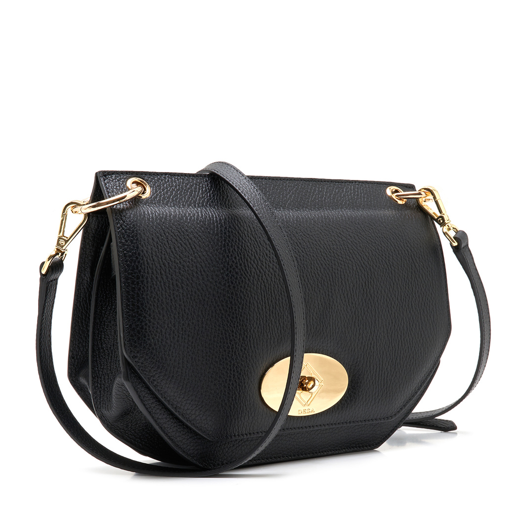 Etta Siyah Kadın Deri Omuz Çantası