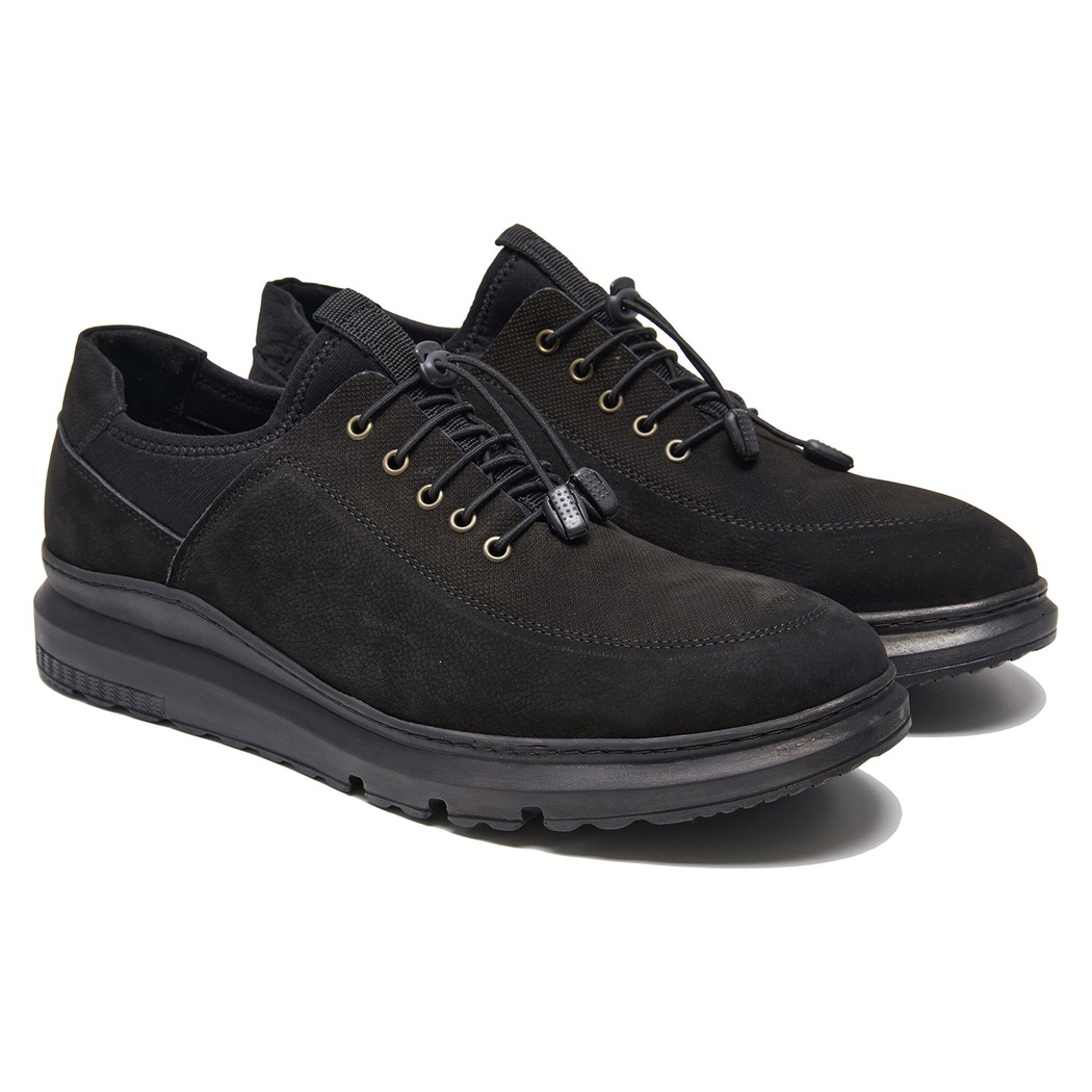 Eutalio Siyah Erkek Nubuk Günlük Ayakkabı