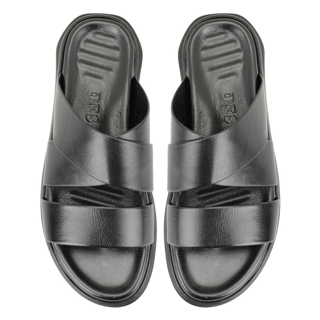 Evelin Siyah Erkek Deri Terlik