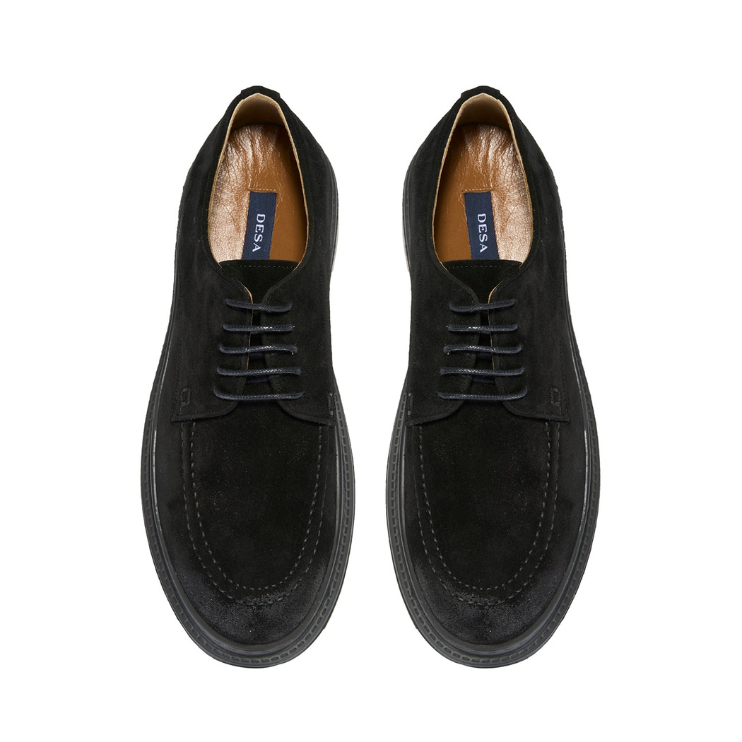 Fabian Siyah Erkek Süet Deri Günlük Ayakkabı