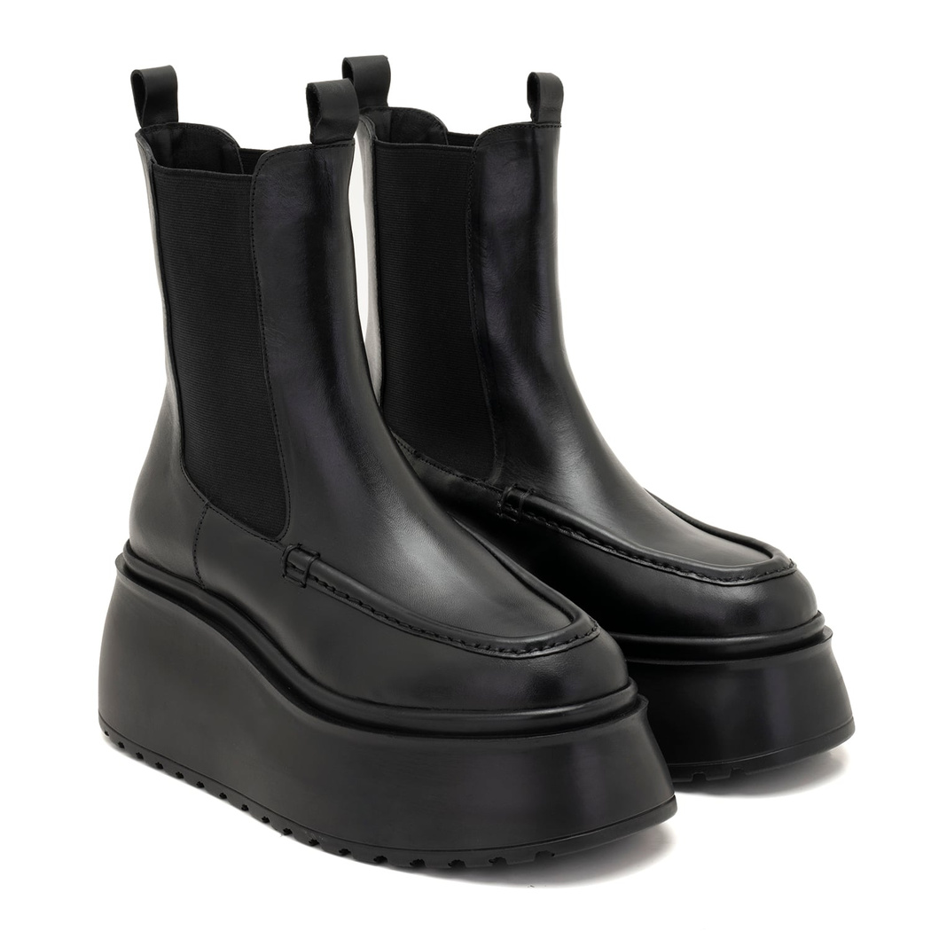 Fatmir Siyah Kadın Deri Bot