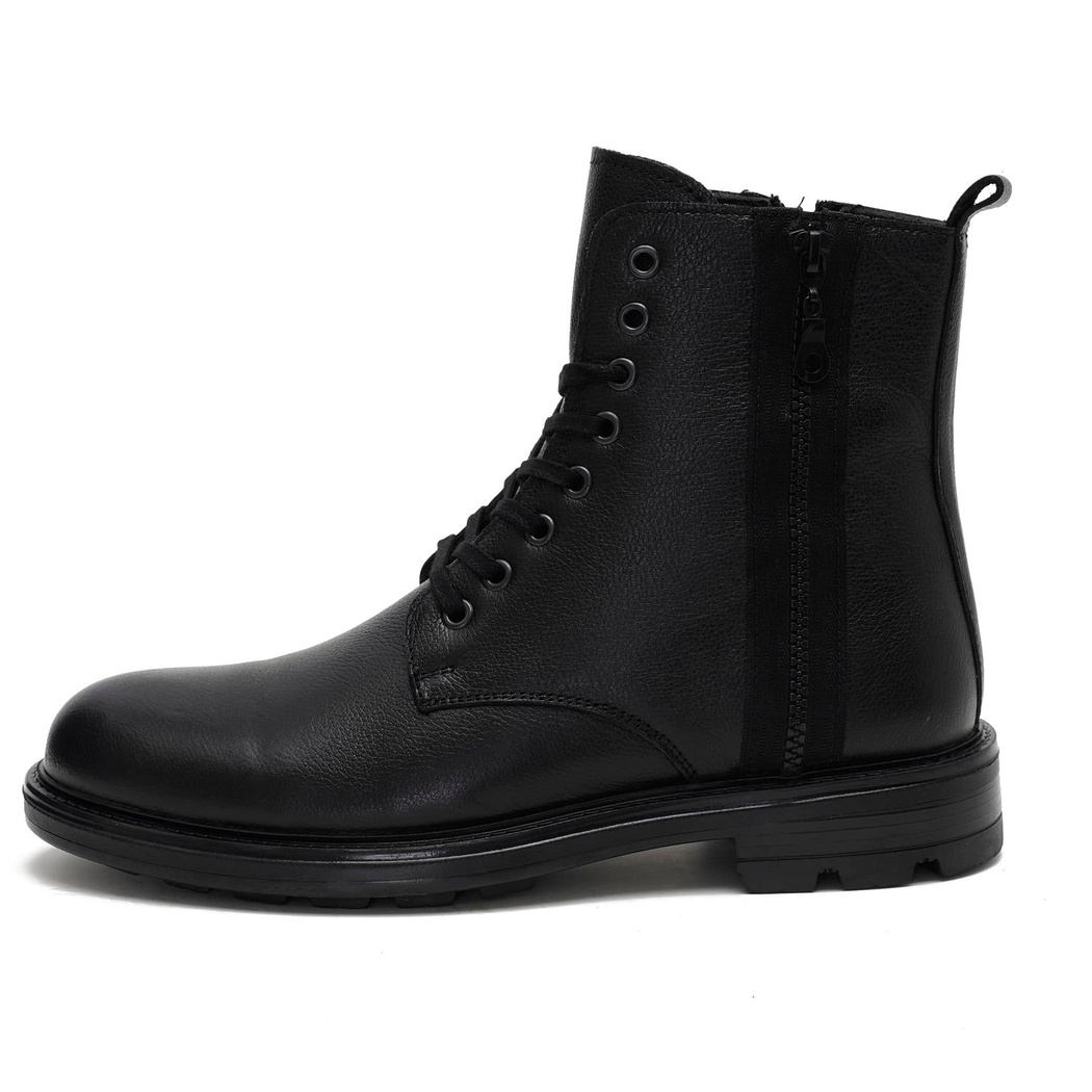 Fausta Siyah Erkek Deri Bot