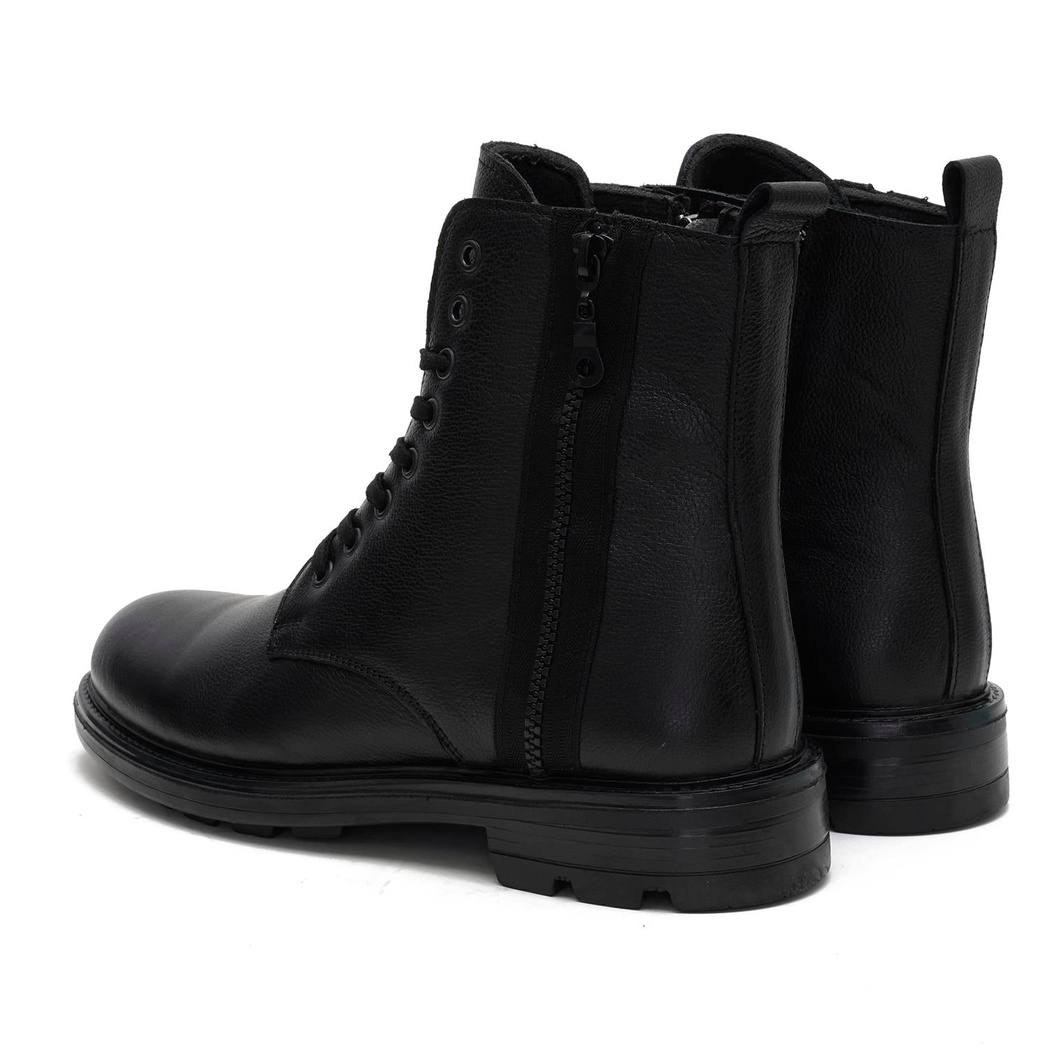 Fausta Siyah Erkek Deri Bot