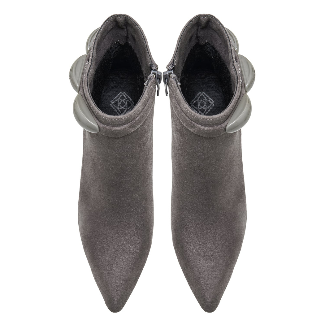 Fear Gri Kadın Topuklu Bot