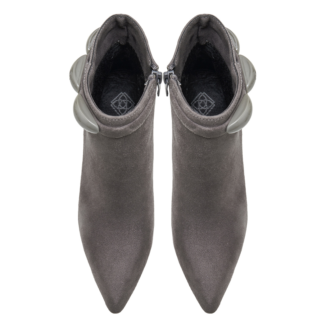 Fear Gri Kadın Topuklu Bot
