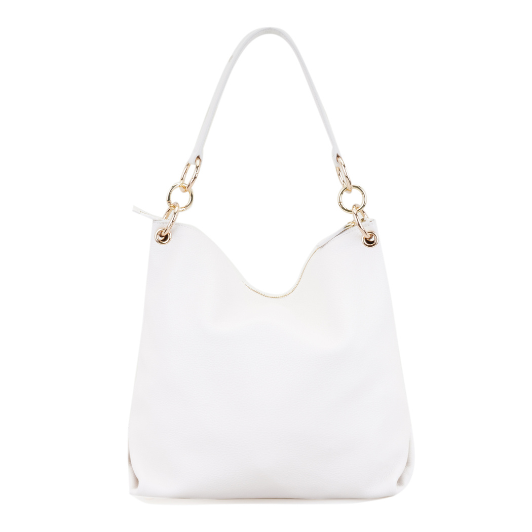 Featly Beyaz Kadın Deri Omuz Çantası