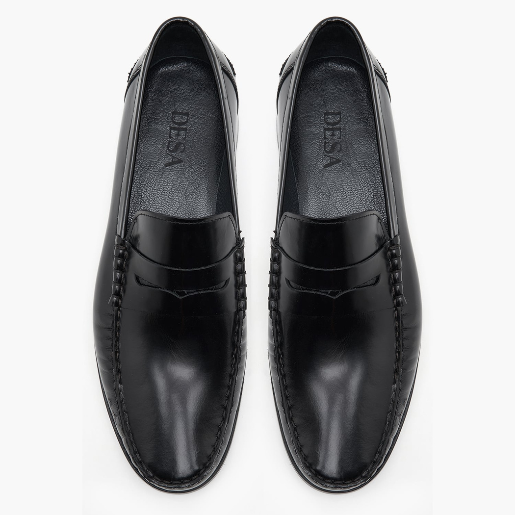 Frank Siyah Erkek Deri Loafer