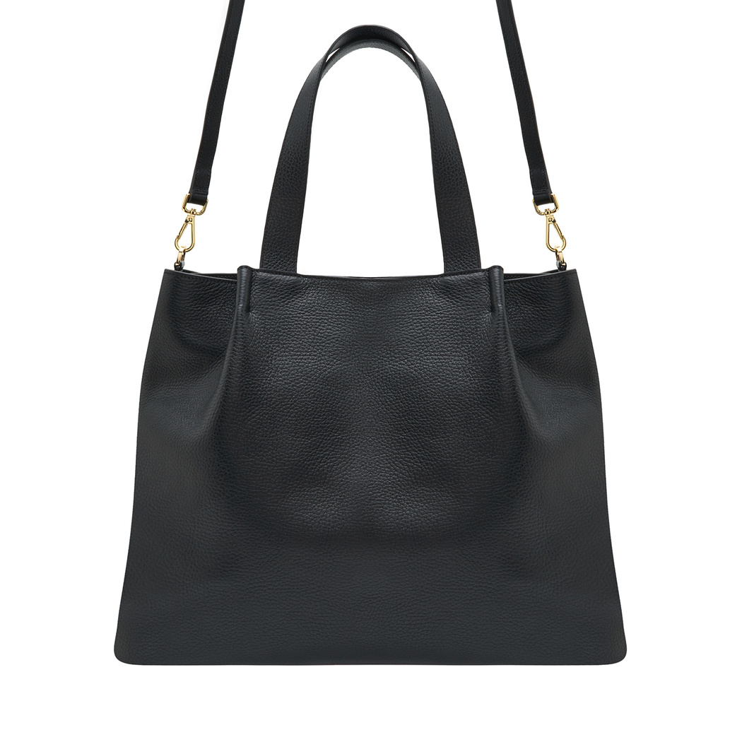 Galena Siyah Kadın Deri El Çantası