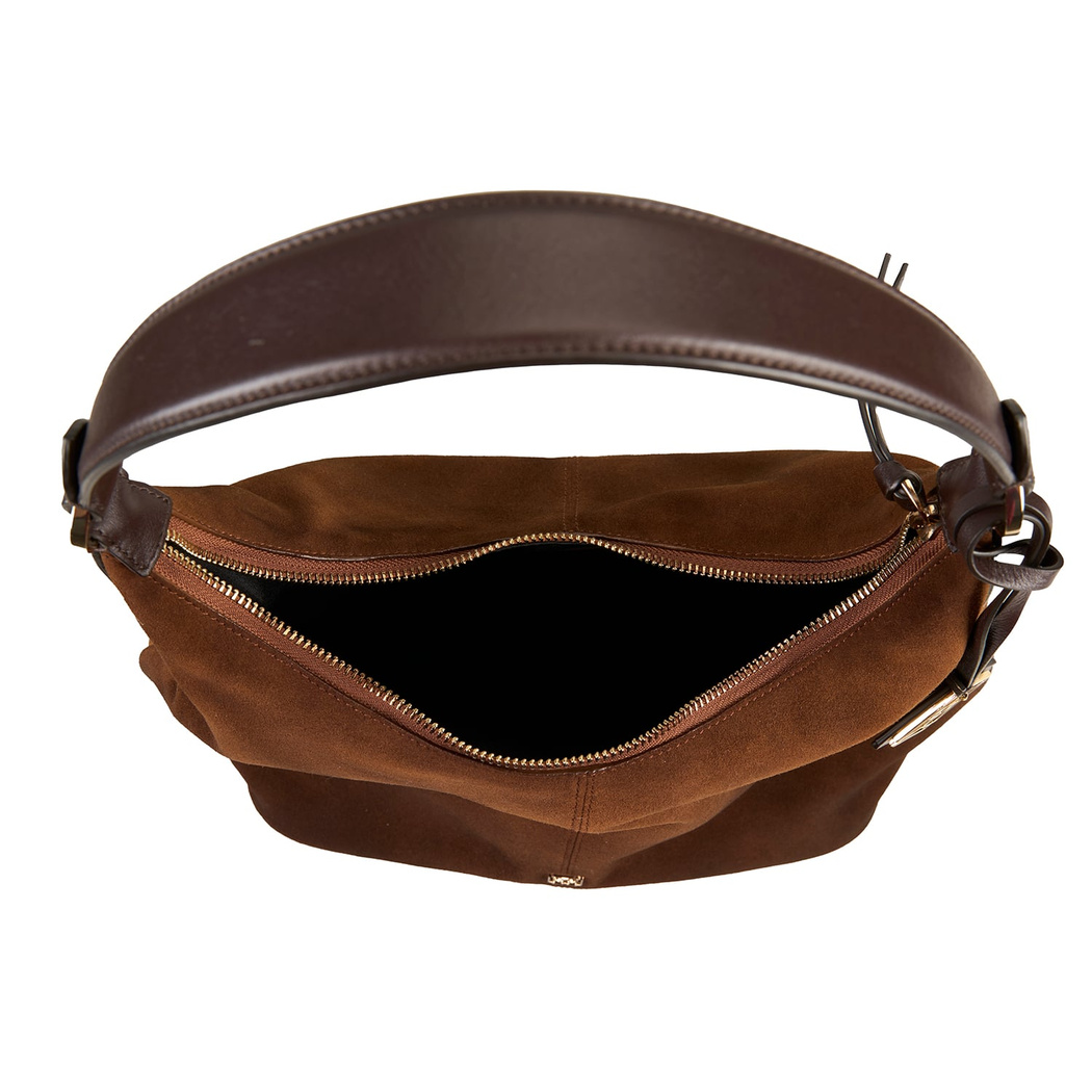 Gisellia Taba Kadın Süet Omuz Çantası