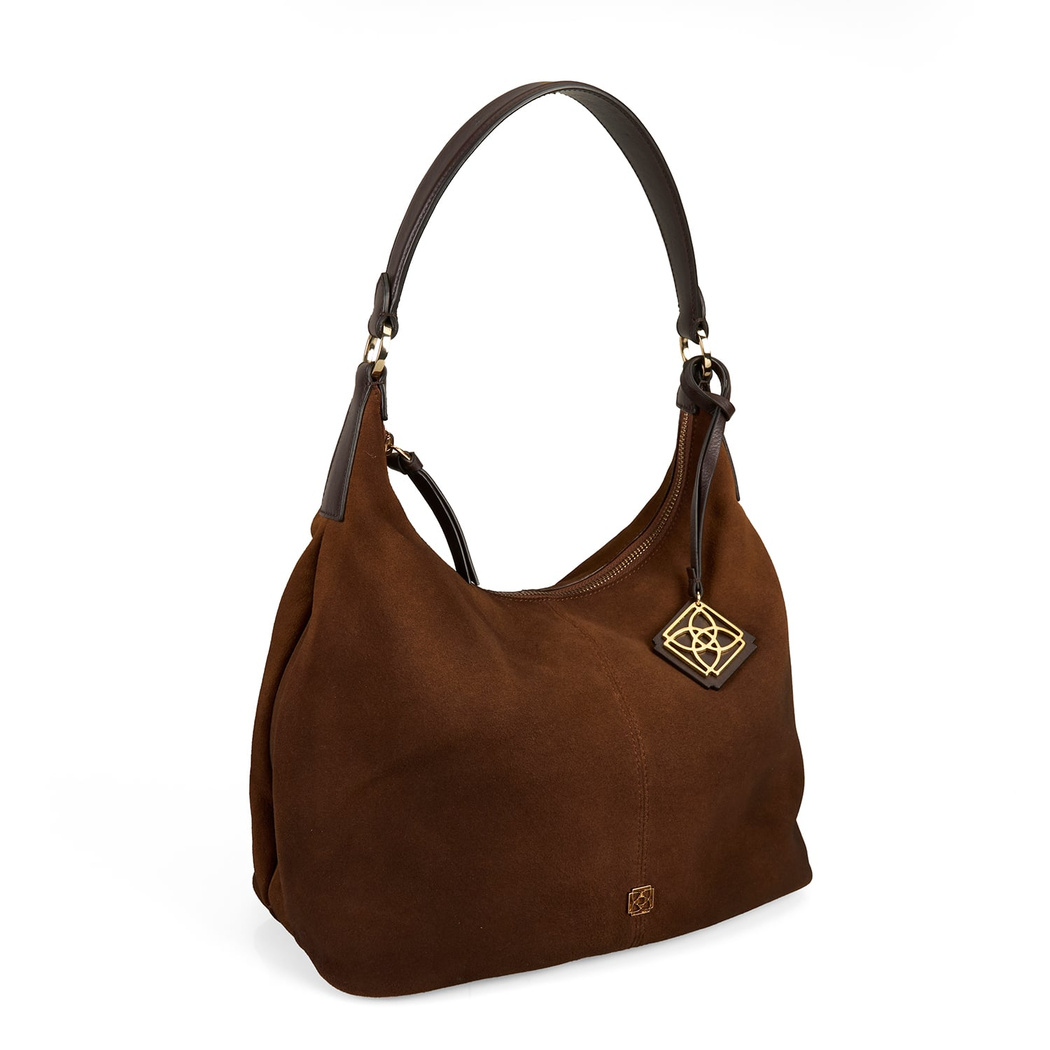 Gisellia Taba Kadın Süet Omuz Çantası