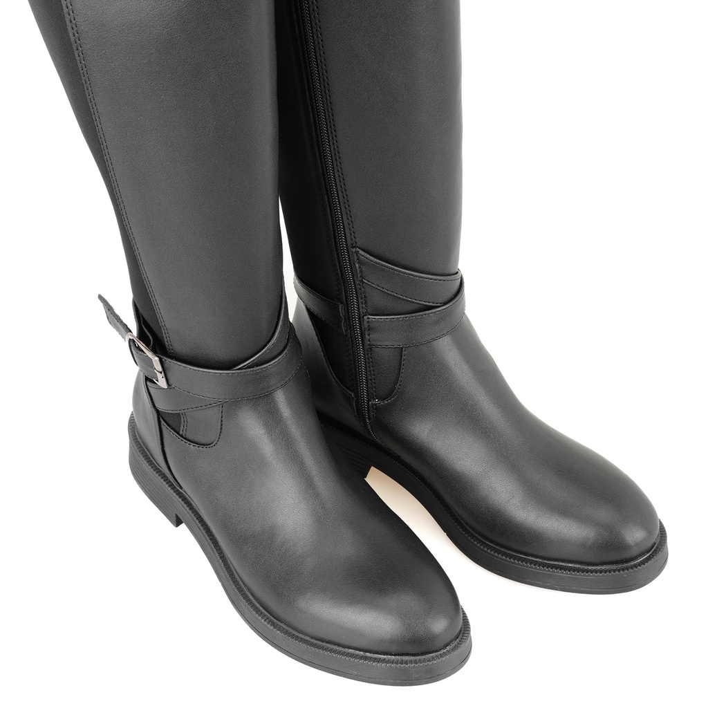 Gnabry Siyah Kadın Fermuarlı Çizme