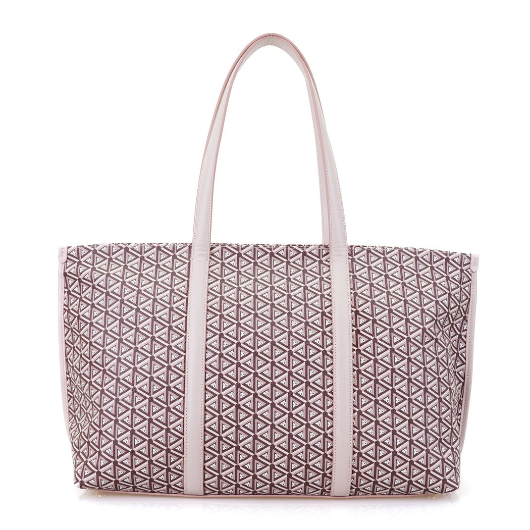 Grano Bej Kadın Monogram Deri Alışveriş Çantası