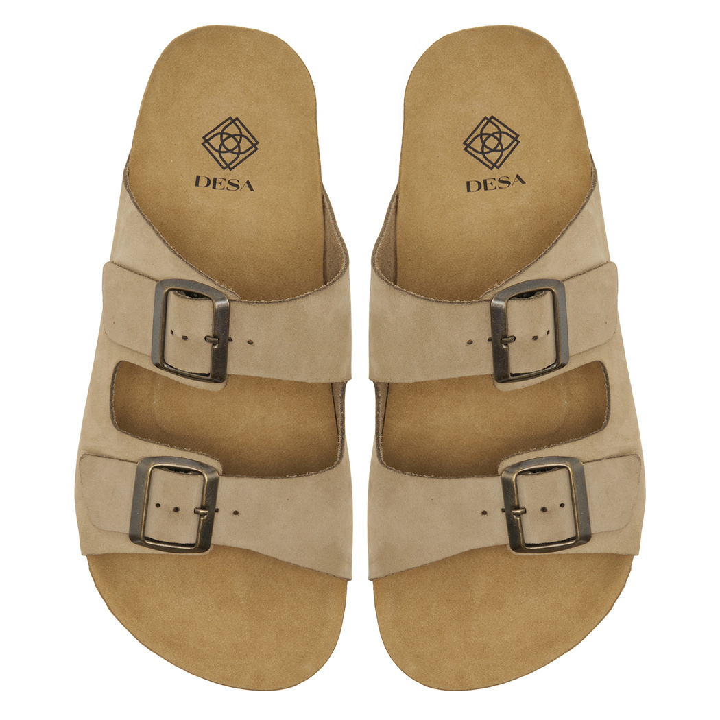 Gri Brian Erkek Deri Terlik