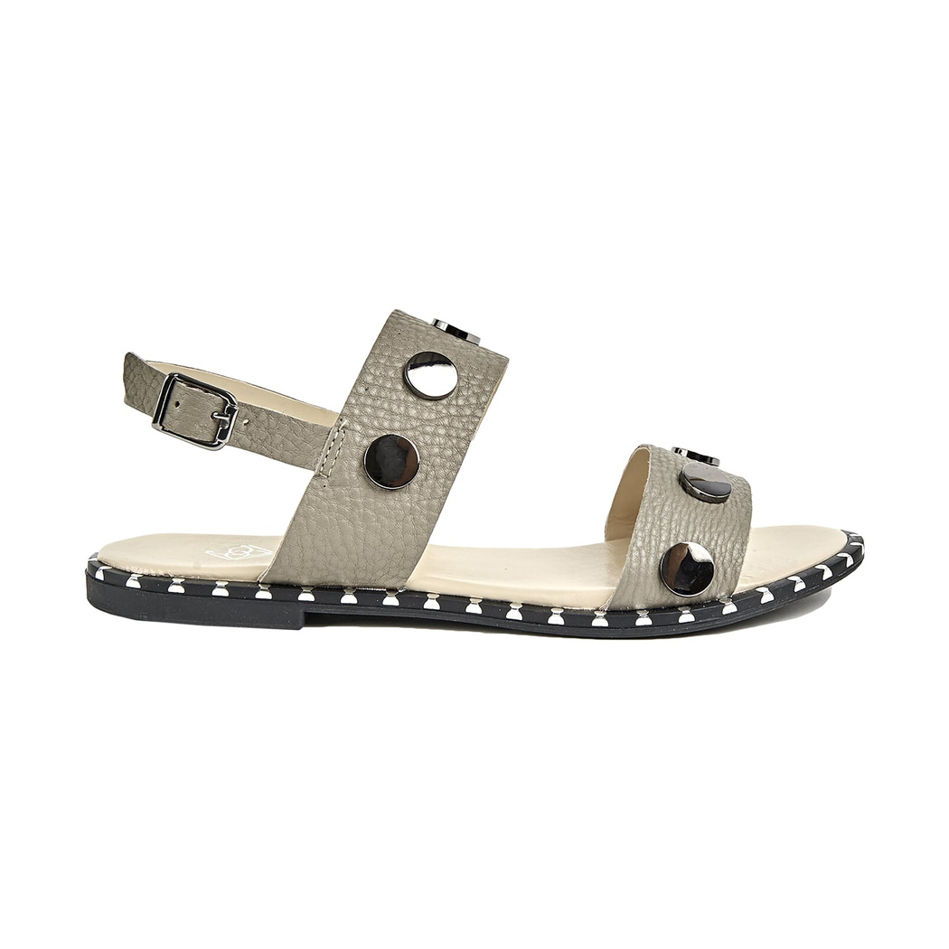Gri Cadmus Kadın Deri Sandalet