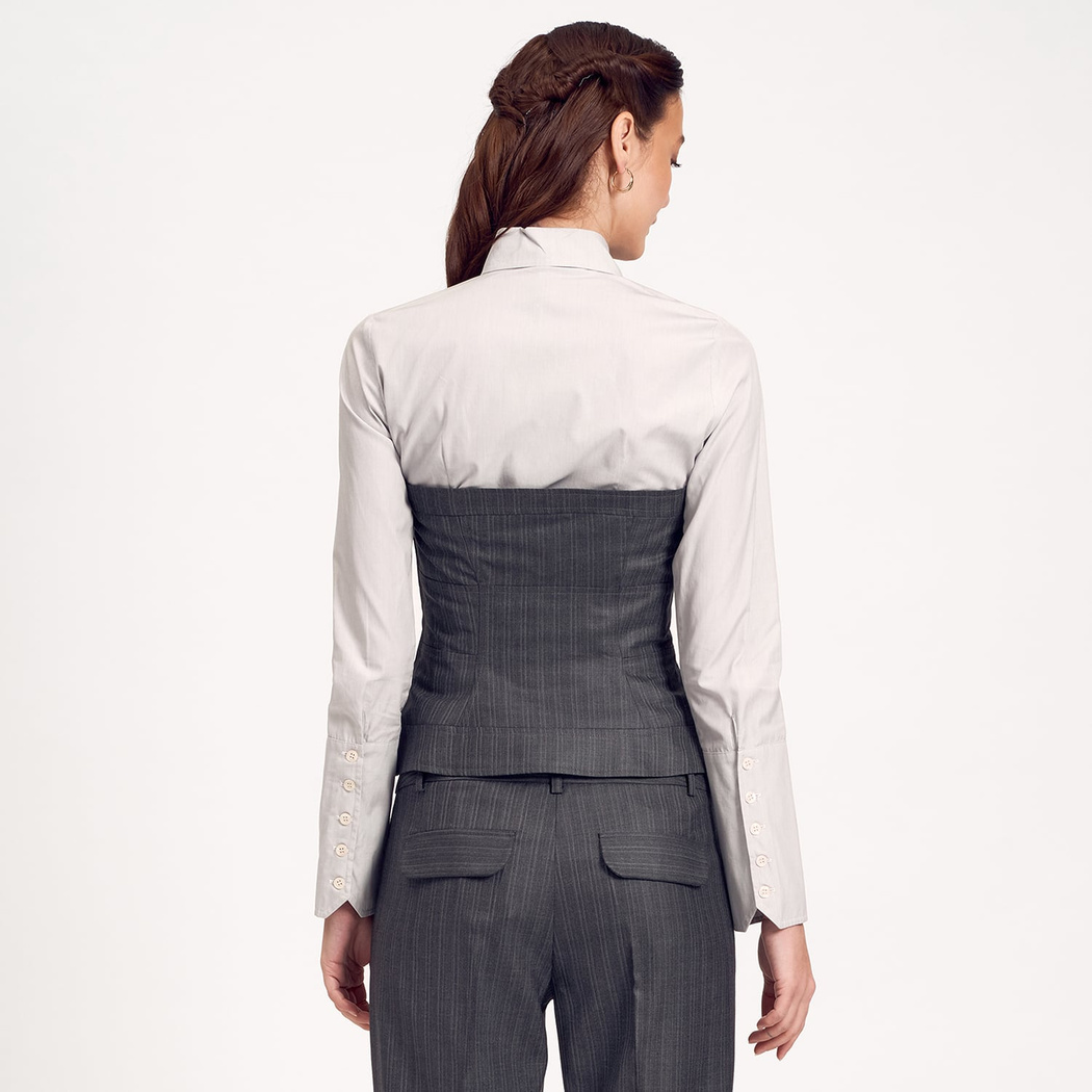 Gri Çizgili Kadın Büstiyer