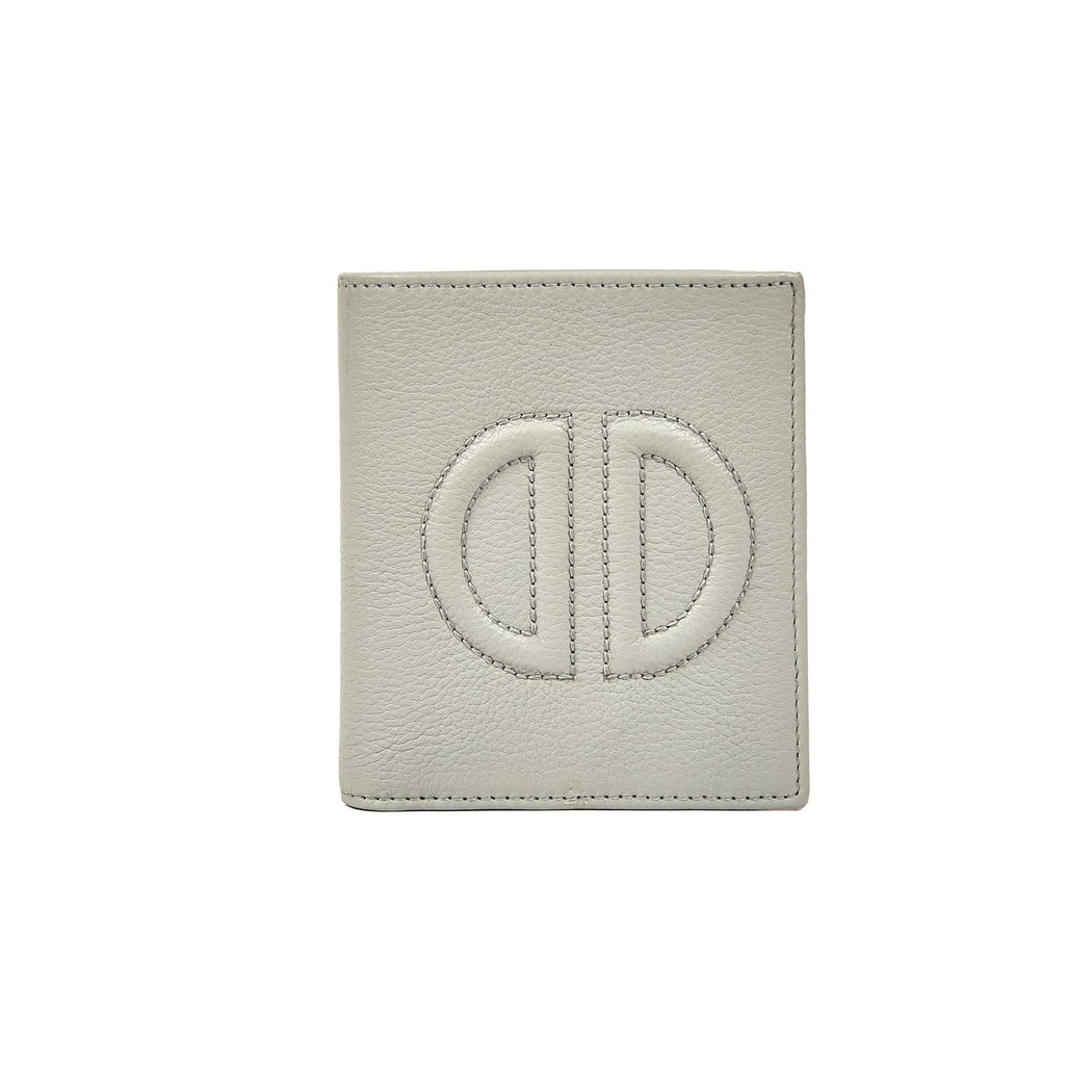 Gri D Logolu Kadın Deri Cüzdan